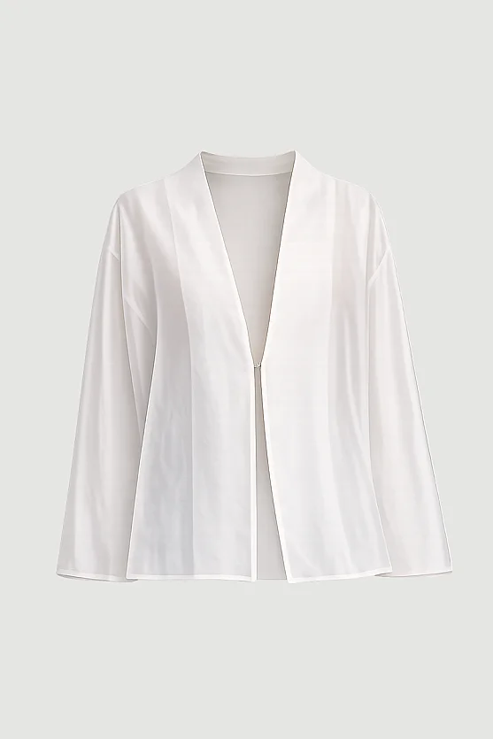 Hooked Organza Jacket - White - 9