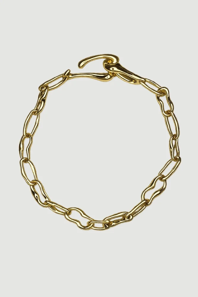 Interlinked Design Necklace - Gold Gold