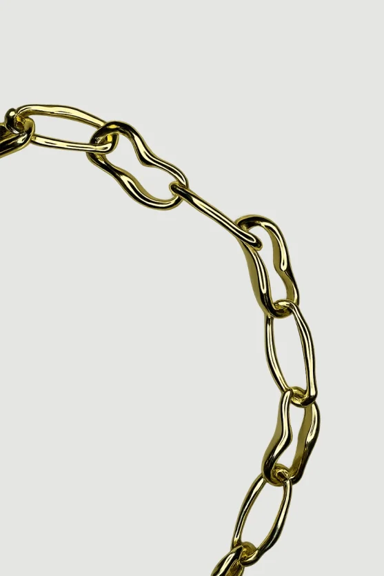 Interlinked Design Necklace - Gold - 2