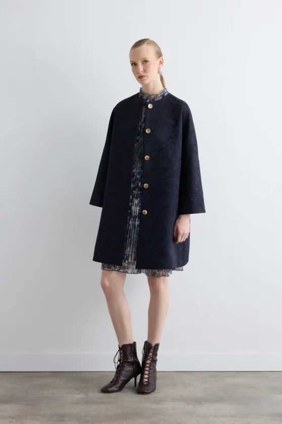 Jacquard Kaftan - Navy - 2