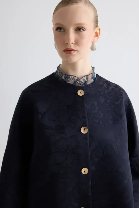 Jacquard Kaftan - Navy - Gusto