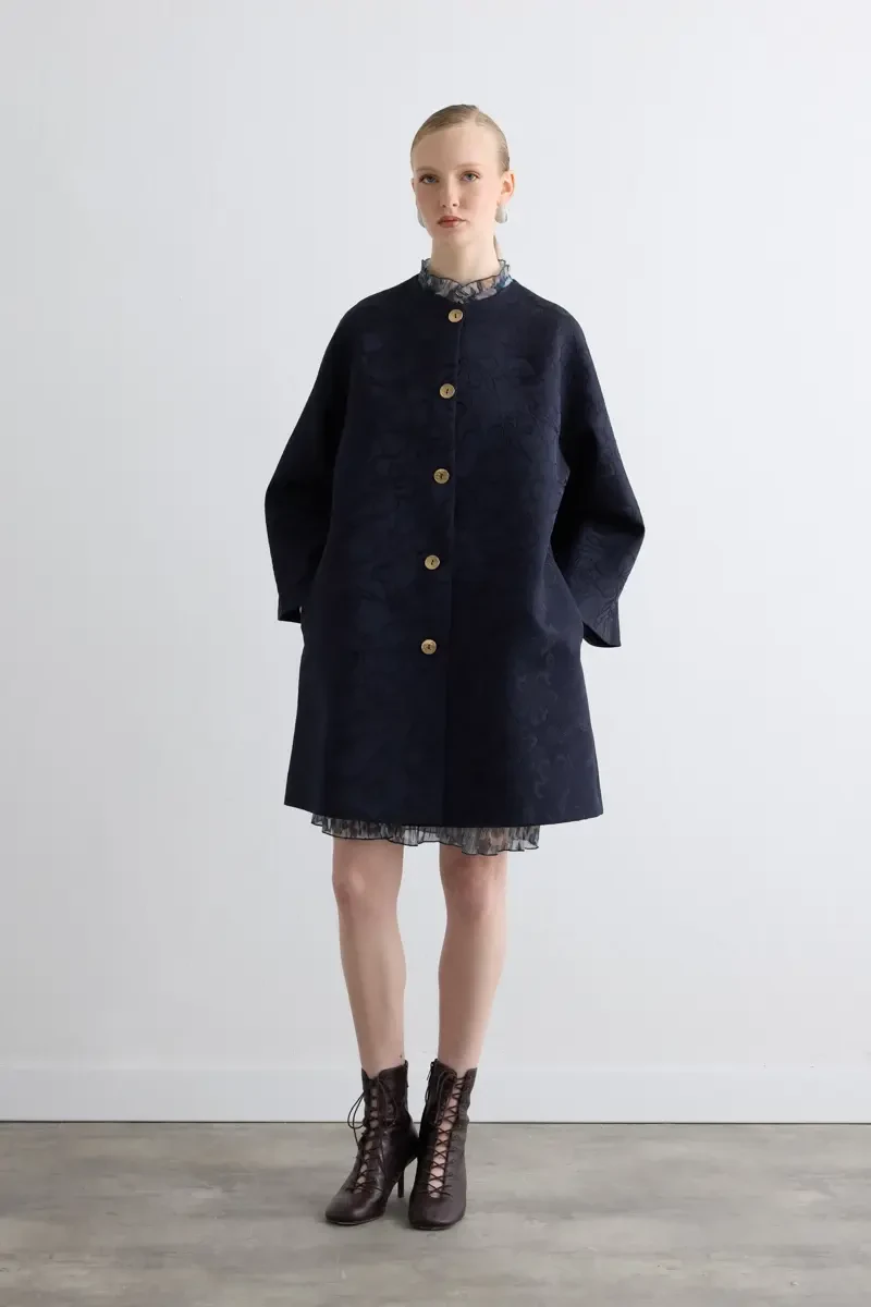 Jacquard Kaftan - Navy - Gusto