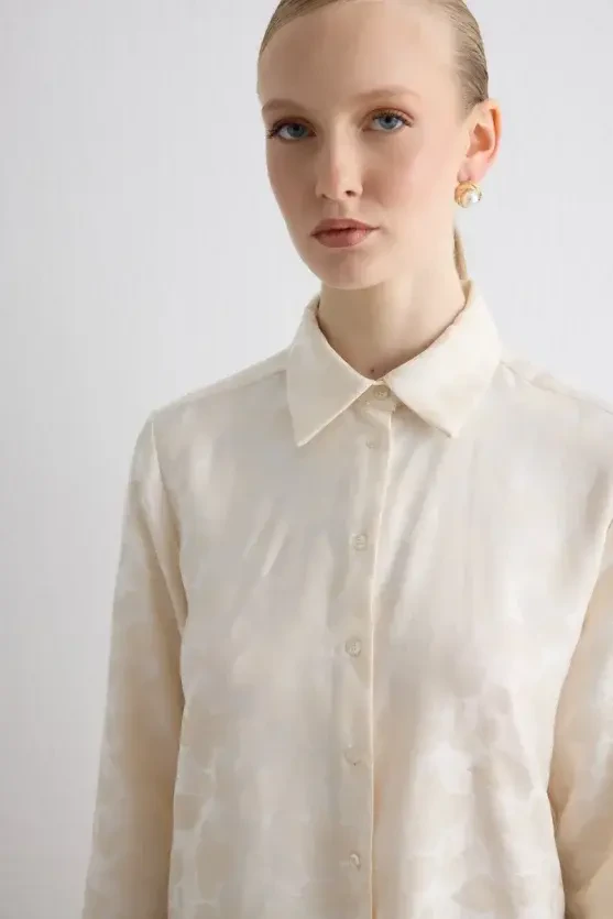 Jacquard Shirt - Ecru - 4