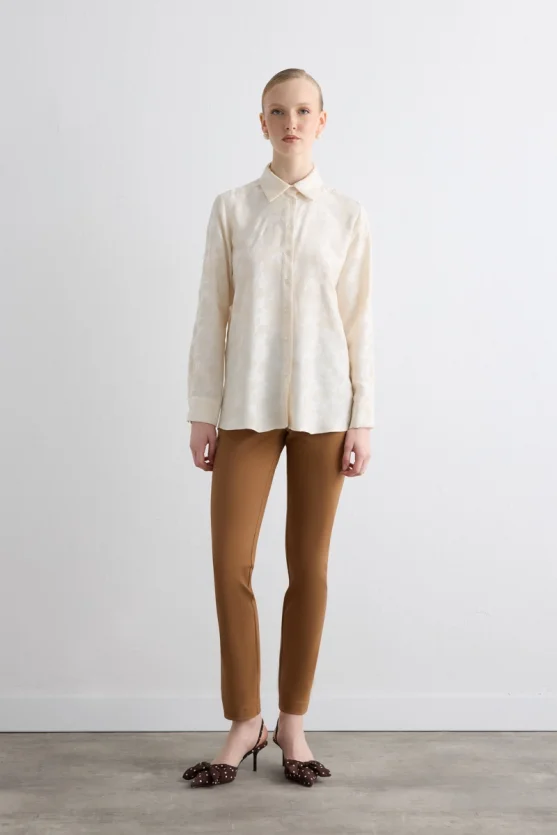 Jacquard Shirt Ecru - Gusto
