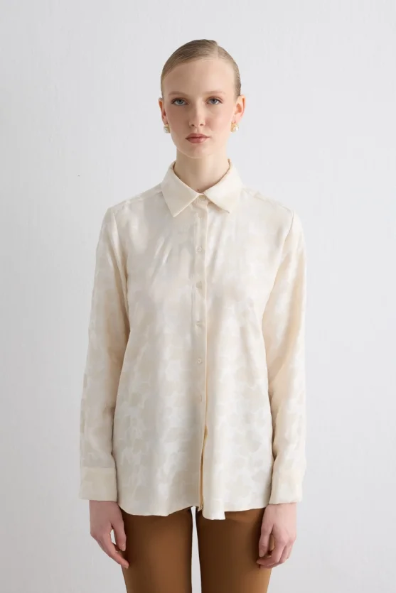 Jacquard Shirt Ecru - Gusto