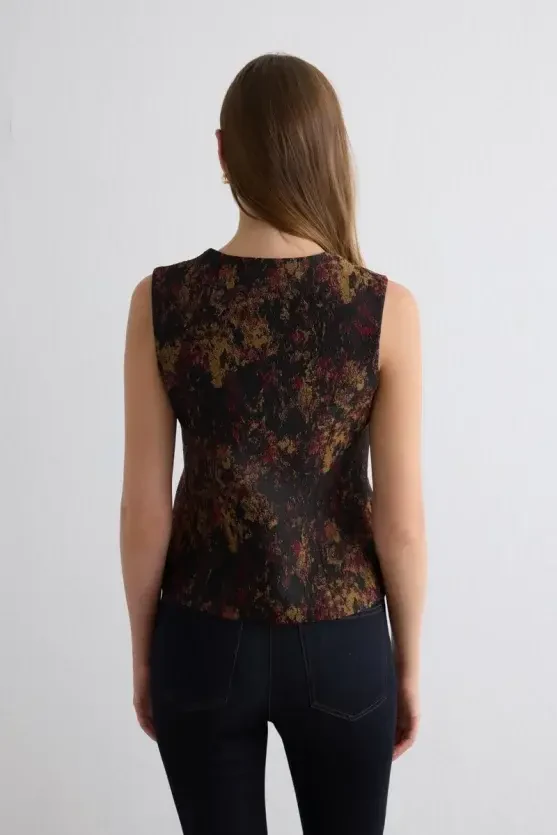 Jacquard Vest - Black - Gusto