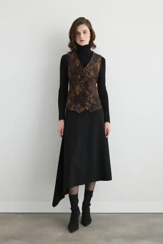 Jacquard Vest - Black - 2