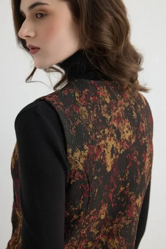 Jacquard Vest - Black - Gusto