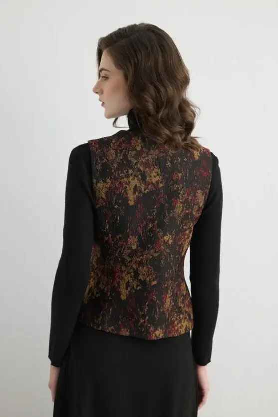 Jacquard Vest - Black - 8