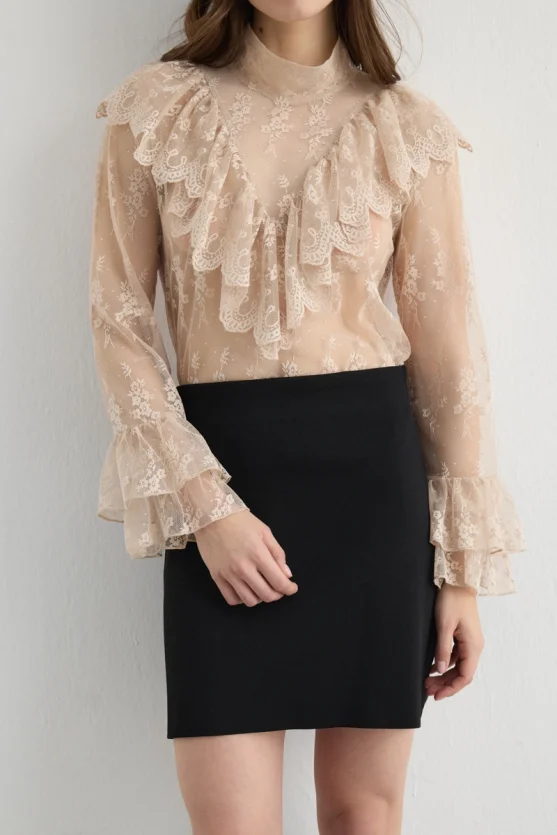 Knit Mini Skirt Black - Gusto