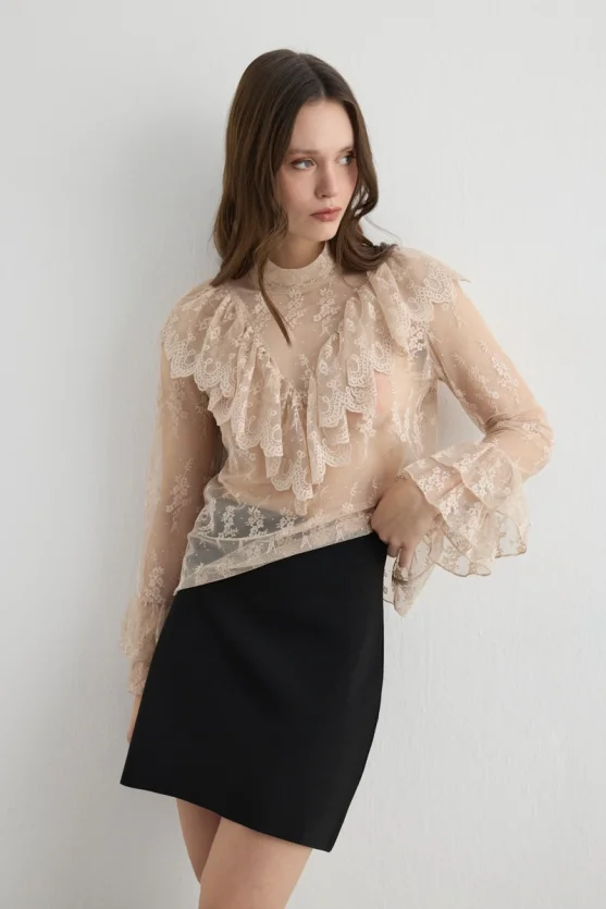 Knit Mini Skirt Black - 2