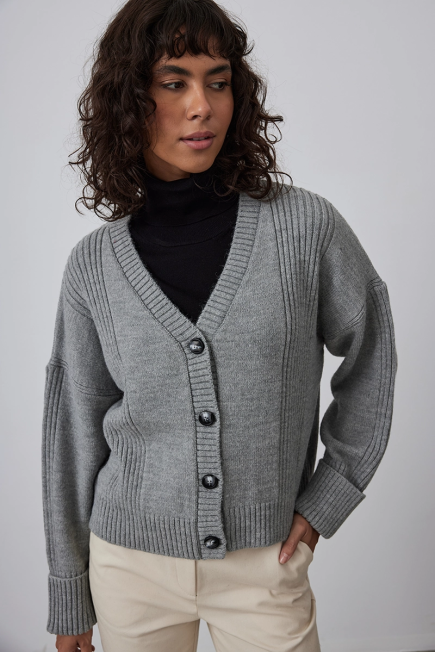 Knitwear Cardigan - Gray Gray