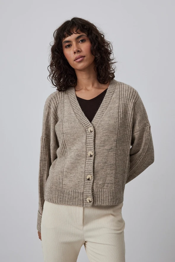 Knitwear Cardigan - Mink - 1