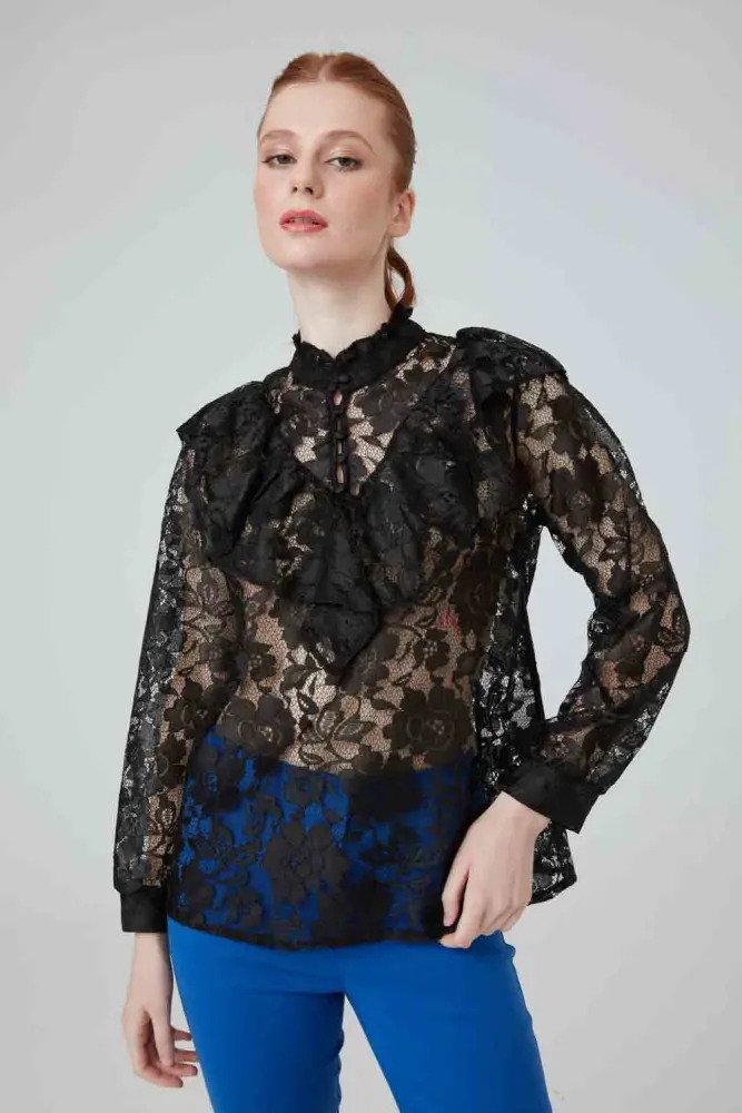 Black evening outlet blouse