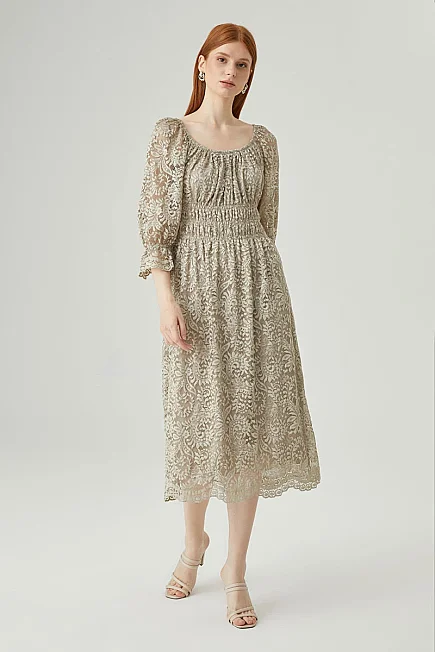 Lace Dress - Mink - Gusto