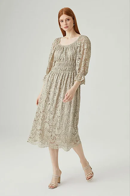 Lace Dress - Mink - Gusto