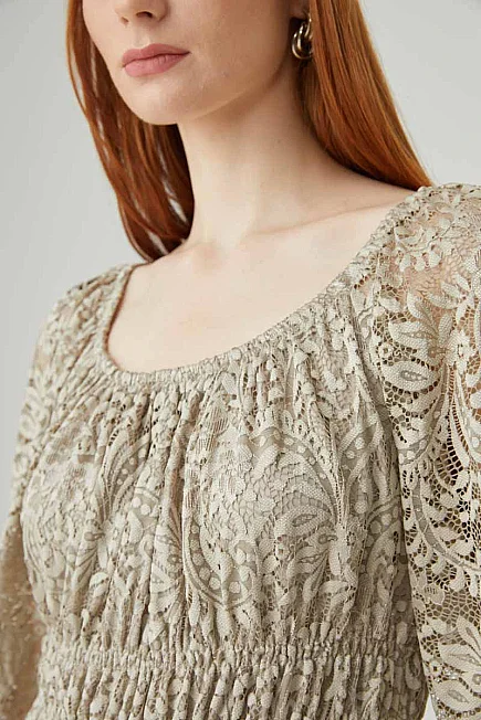 Lace Dress - Mink - Gusto