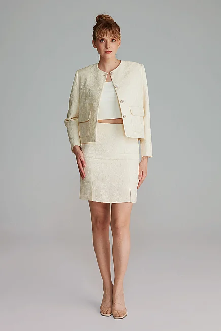Lace Mini Skirt - Ecru - Gusto