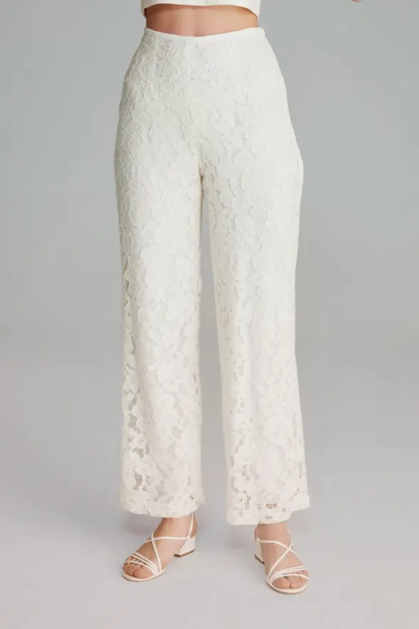 Lace Pants - Ecru - 1