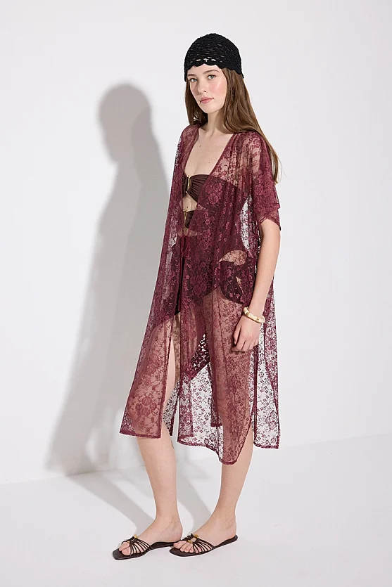 Lace Pareo - Burgundy - Gusto