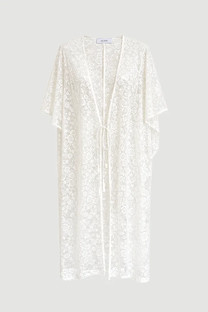 Lace Pareo - Ecru Ecru
