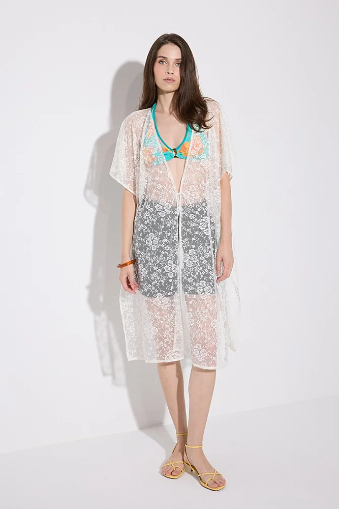 Lace Pareo - Ecru Ecru