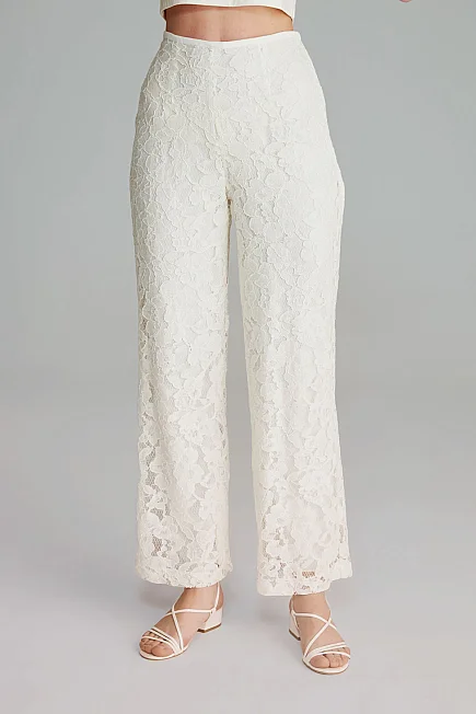 Lace Trousers - Ecru - Gusto