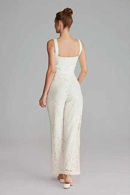 Lace Trousers - Ecru - Gusto