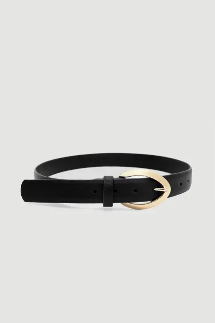 Large Buckle Belt - Black Black