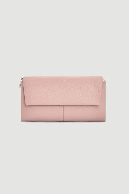 Large Portfolio Wallet - Powder Pink Powder