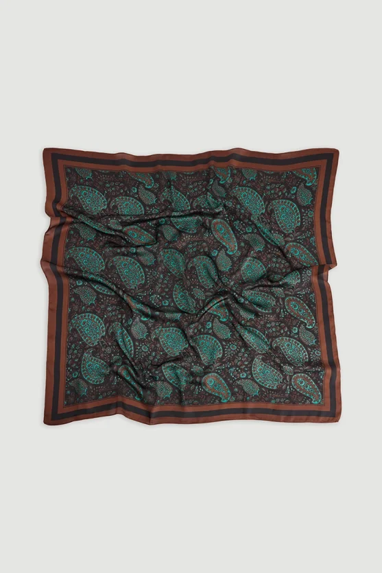Large Shawl Patterned Scarf Terracotta - Gusto