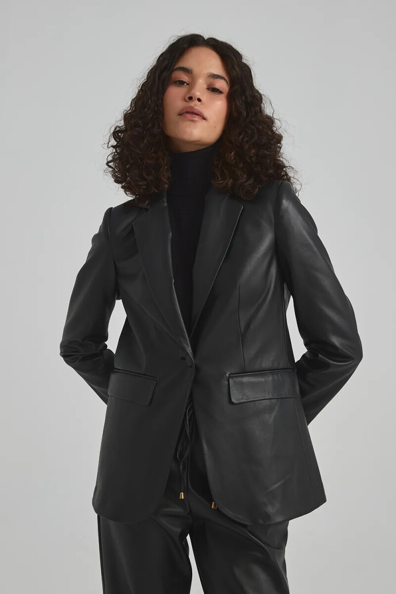 Black hotsell leather blazer