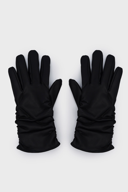 Leather Gloves - Black Black