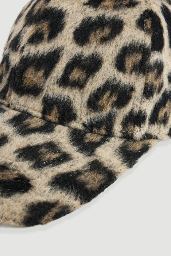 Leopard Print Hat Beige - Gusto