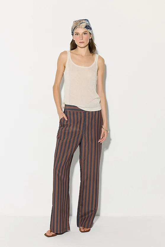 Linen Knit Tank Top - Stone - 2