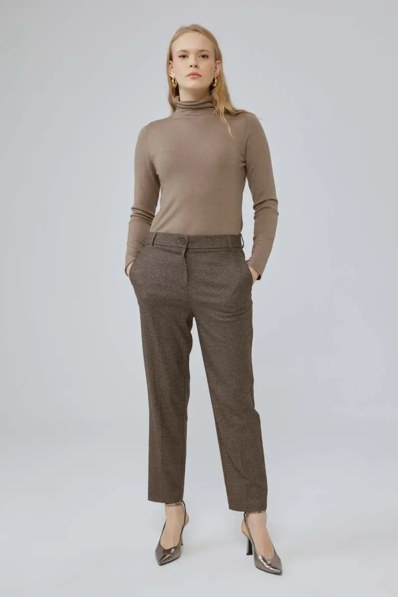 Little Goosefoot Fabric Pants - Brown - 3