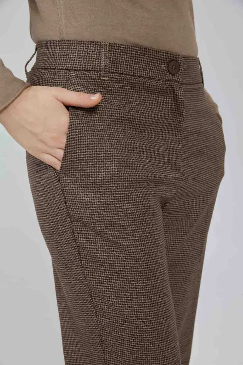 Little Goosefoot Fabric Pants - Brown - 6