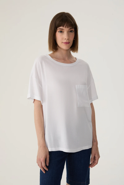 Low Armhole Linen Blouse - White White