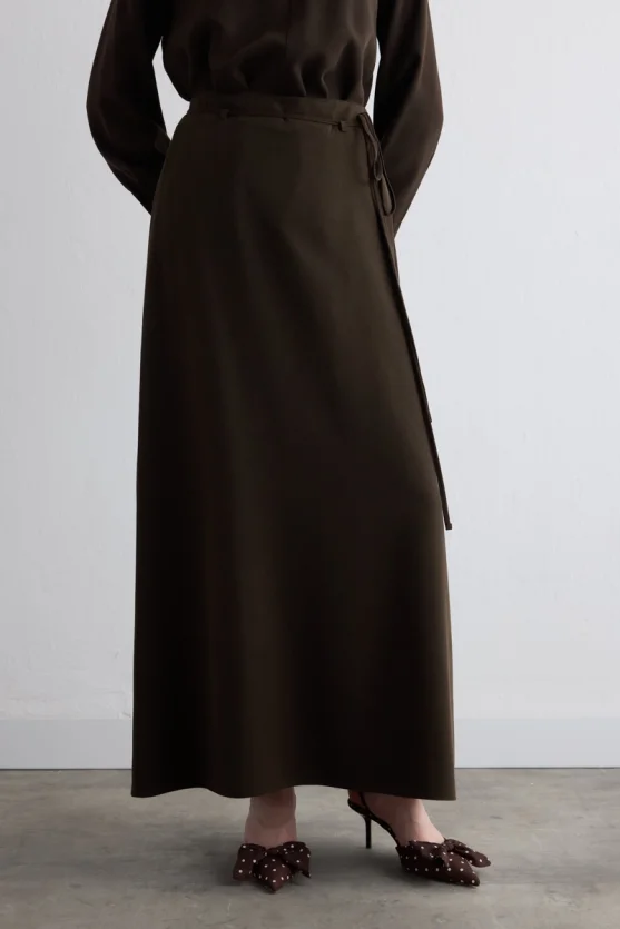 Lyocell Long Skirt Brown - Gusto