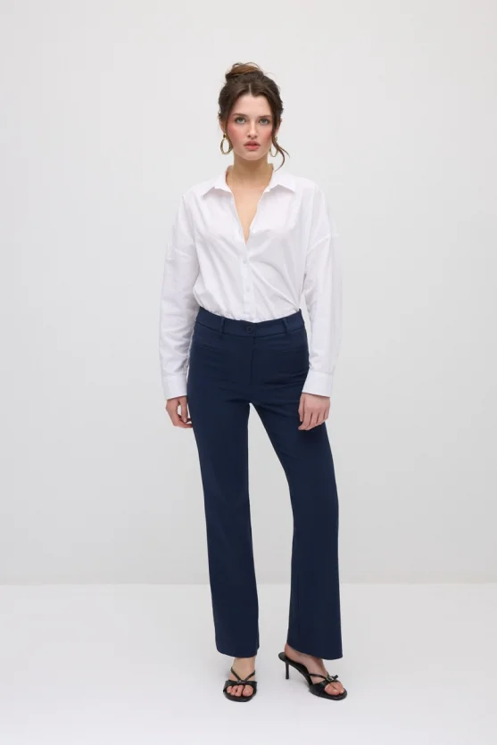 Magic Flare Trousers - Navy Blue - Gusto