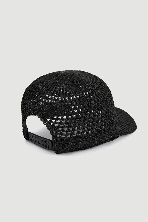 Mercerized Knit Cap Hat - Black - 3