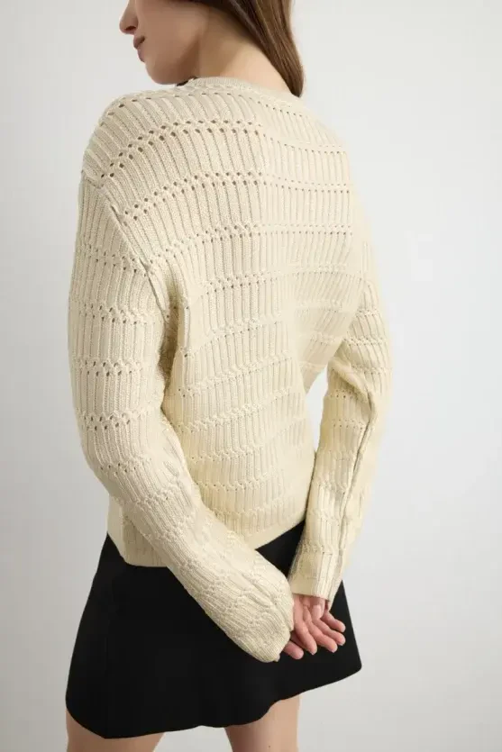 Metallic Knit Jacket - Gold - Gusto