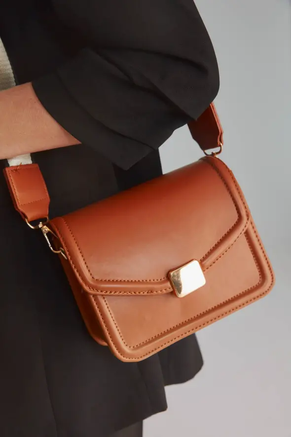 Mini Bag with Shoulder Strap - Tan - 3