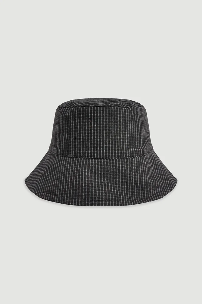 Mini Checkered Hat Black Black