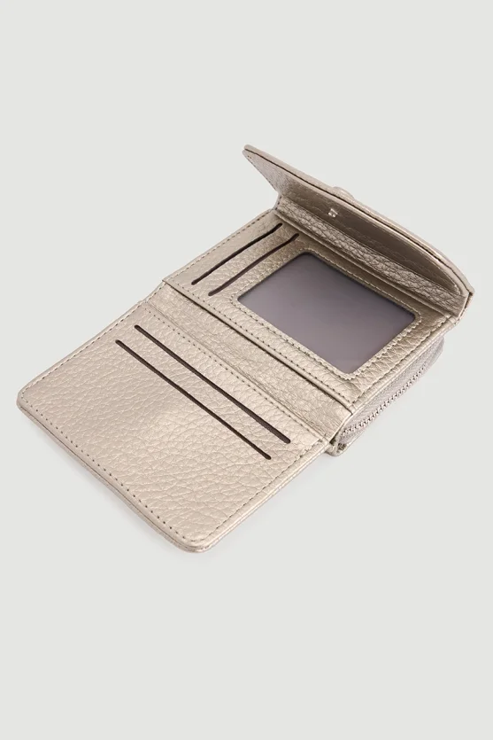 Mini Wallet with Zipper Detail Gray - Gusto