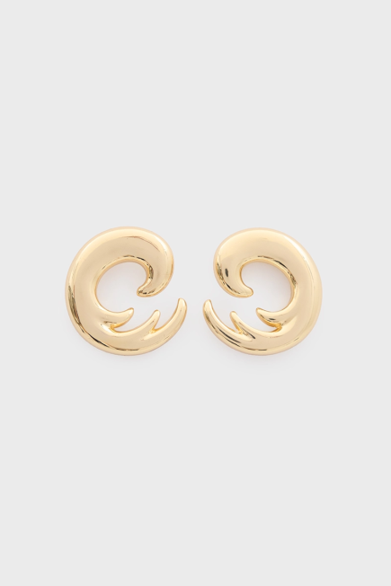 Minimal Design Earrings - Gold Gold