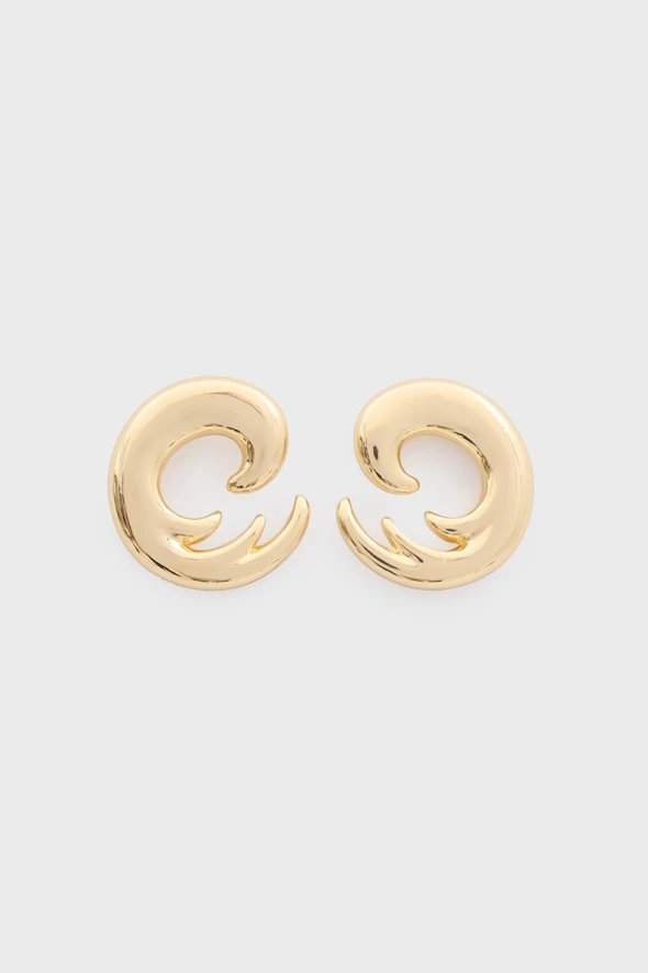 Minimal Design Earrings - Gold - 1