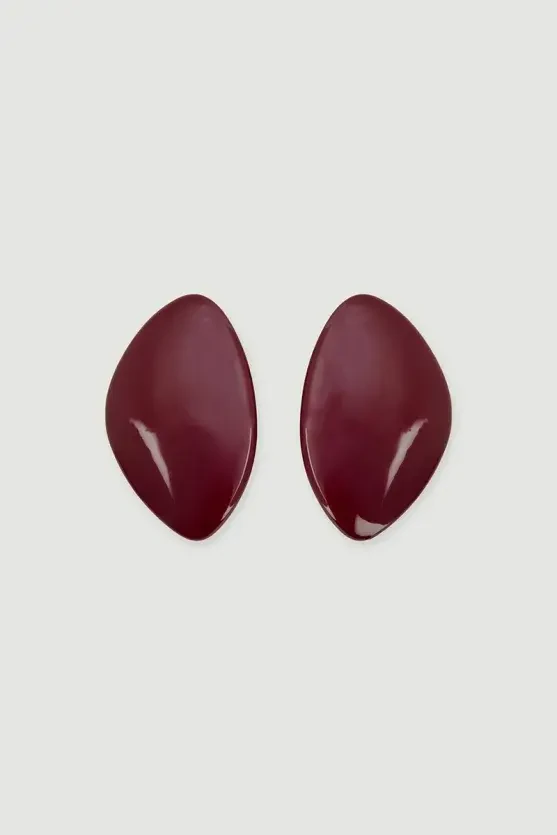 Minimal Earrings - Red - 1
