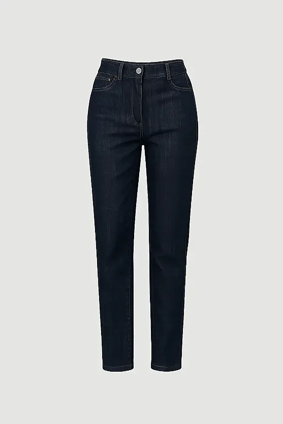 Mom Denim Jeans - Navy Blue - Gusto