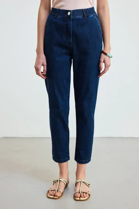 Mom Jean Pants - Blue - 1